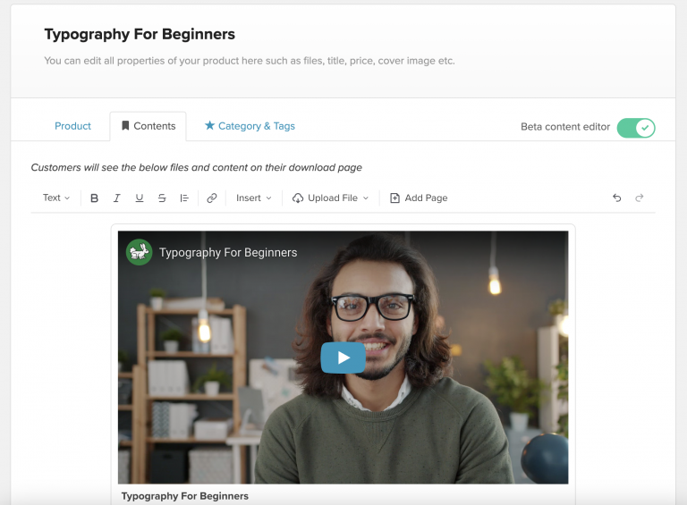 New Feature: Content Editor - Payhip